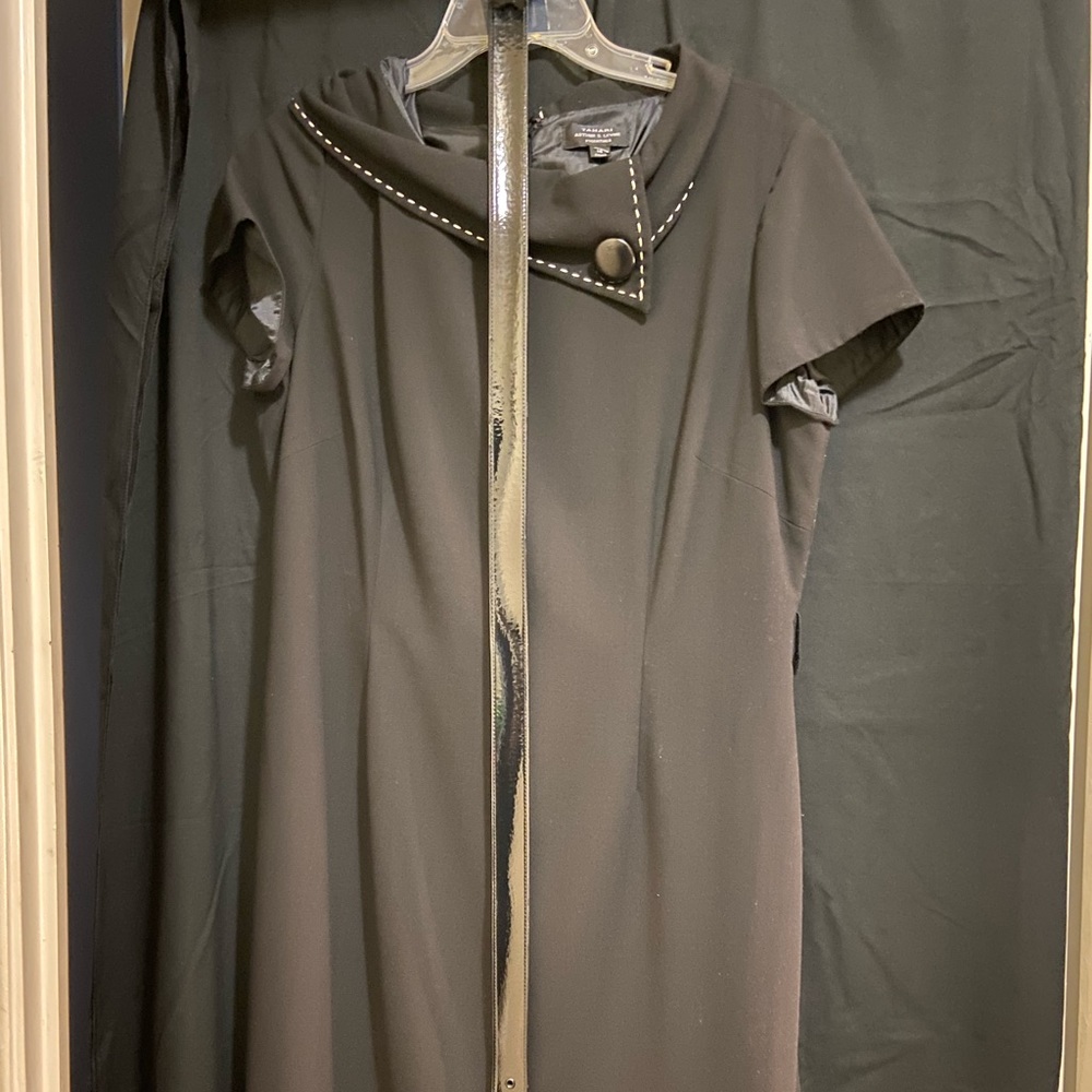 Black Dress with black patient black.